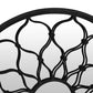 Patio Mirror Black 23.6x1.2" Iron Round for Patio Use