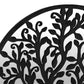 Round Garden Mirror Black Iron, Glass Medium Decorative Inlays