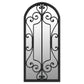 Garden Mirror Black Iron, Glass 39.4 x 17.7 in Decorative Inlays