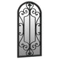 Garden Mirror Black Iron, Glass 39.4 x 17.7 in Decorative Inlays