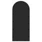 Garden Mirror Black Iron, Glass 39.4 x 17.7 in Decorative Inlays