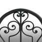 Garden Mirror Black Iron, Glass 39.4 x 17.7 in Decorative Inlays
