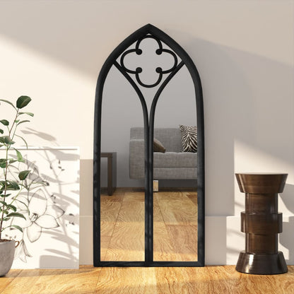 Mirror Black Iron, glass 27.6 x 11.8 in Decorative Inlays