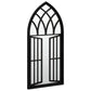 Mirror Black Iron 39.4 x 17.7 in Decorative Inlays Mirror