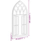 Mirror Black Iron 39.4 x 17.7 in Decorative Inlays Mirror