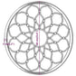 Mirror Sand Iron, Glass Medium Decorative Inlays Mirror Round