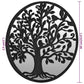 Mirror Black Iron and glass 23.6 in diameter Decorative Inlays