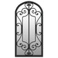Mirror Black Iron, Glass 27.6 x 11.8 in Decorative Inlays