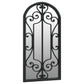 Mirror Black Iron, Glass 27.6 x 11.8 in Decorative Inlays