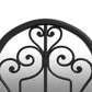 Mirror Black Iron, Glass 27.6 x 11.8 in Decorative Inlays