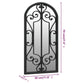 Mirror Black Iron, Glass 27.6 x 11.8 in Decorative Inlays
