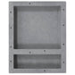 Shower Niche with 2 Compartments Matt Gray 16.1"x20.1"x3.9"