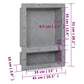 Shower Niche with 2 Compartments Matt Gray 16.1"x20.1"x3.9"