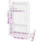Shower Niche with 2 Compartments High Gloss White 16.1"x27.2"x3.5"