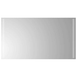 LED Bathroom Mirror Cool White Glass 35.4 x 19.7 in Wall mounting