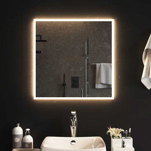 LED Bathroom Mirror Glass 23.6 x 23.6 in LED Bathroom Mirror