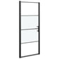 Shower Door 31.9"x76.8" Half Frosted Tempered Glass Black