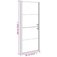 Shower Door 31.9"x76.8" Half Frosted Tempered Glass Black