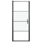 Shower Door 35.8"x76.8" Half Frosted Tempered Glass Black