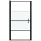 Shower Door 39.4"x70.1" Half Frosted Tempered Glass Black