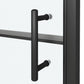 Shower Door 39.4"x70.1" Half Frosted Tempered Glass Black