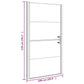 Shower Door 39.4"x70.1" Half Frosted Tempered Glass Black