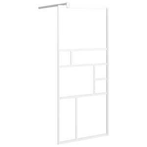 Walk-in Shower Wall 35.4"x76.8" ESG Glass White
