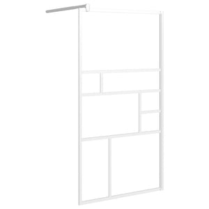 Walk-in Shower Wall 39.4"x76.8" ESG Glass White