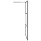 Walk-in Shower Wall 45.3"x76.8" Frosted ESG Glass Black
