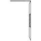 Walk-in Shower Wall 35.4"x76.8" ESG Glass with Stone Design Black