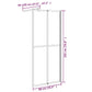 Walk-in Shower Screen 35.4"x76.8" Dark Tempered Glass