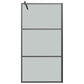 Walk-in Shower Wall 45.3"x76.8" Dark ESG Glass Black