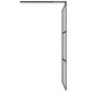 Walk-in Shower Wall 45.3"x76.8" Dark ESG Glass Black