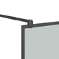 Walk-in Shower Wall 45.3"x76.8" Dark ESG Glass Black