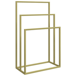 Towel Rack Gold Iron 18.9 x 9.4 x 31.1 in Towel Rack