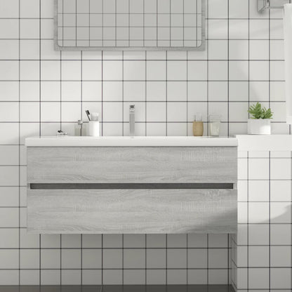 Sink Cabinet Grey Sonoma Engineered wood Large Sink Cabinet