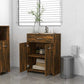 Bathroom Cabinet Smoked Oak Engineered Wood 23.6 x 13.0 x 31.5 in