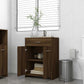 Bathroom Cabinet Brown Oak Engineered Wood Bathroom Cabinet