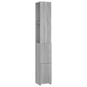 Bathroom Cabinet Grey sonoma Engineered wood Tall
