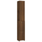 Bathroom Cabinet Brown Oak Engineered Wood Tall Bathroom Cabinet