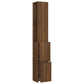 Bathroom Cabinet Brown Oak Engineered Wood Tall Bathroom Cabinet