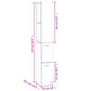 Bathroom Cabinet Brown Oak Engineered Wood Tall Bathroom Cabinet