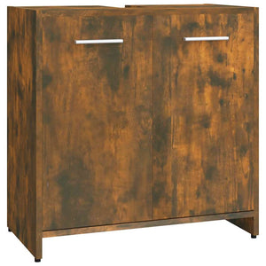 Bathroom Cabinet Smoked Oak Engineered wood 23.6x13.0x23.6 in