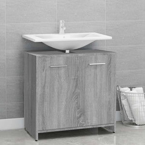 Bathroom Cabinet Gray Sonoma 23.6"x13"x23.6" Engineered Wood