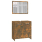 Bathroom Furniture Set Smoked Oak Engineered Wood Standard