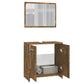 Bathroom Furniture Set Smoked Oak Engineered Wood Standard