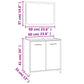 Bathroom Furniture Set Smoked Oak Engineered Wood Standard