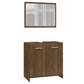 Bathroom Furniture Set Brown Oak Engineered wood Standard
