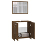 Bathroom Furniture Set Brown Oak Engineered wood Standard