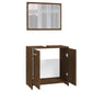 Bathroom Furniture Set Brown Oak Engineered wood Standard